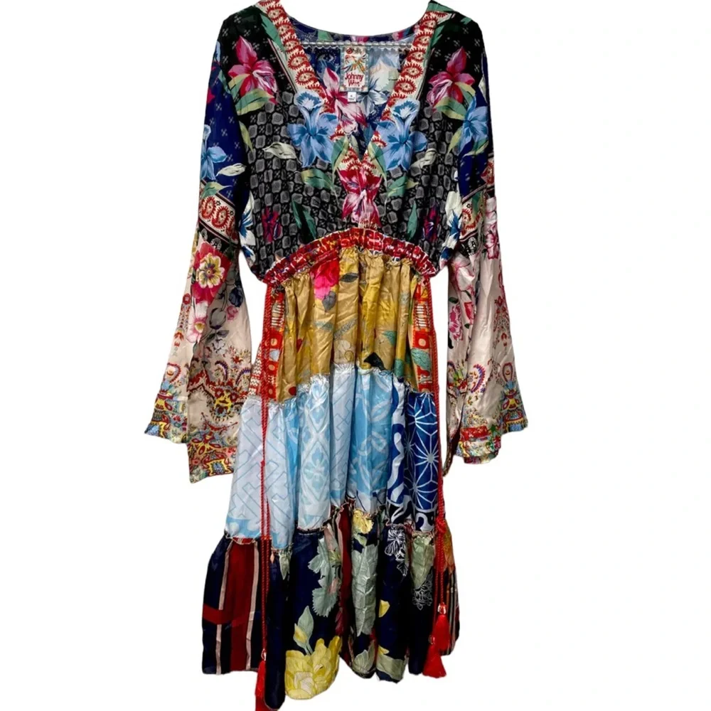 Johnny Was silk Dunas dress NWT - Picture 4 of 16